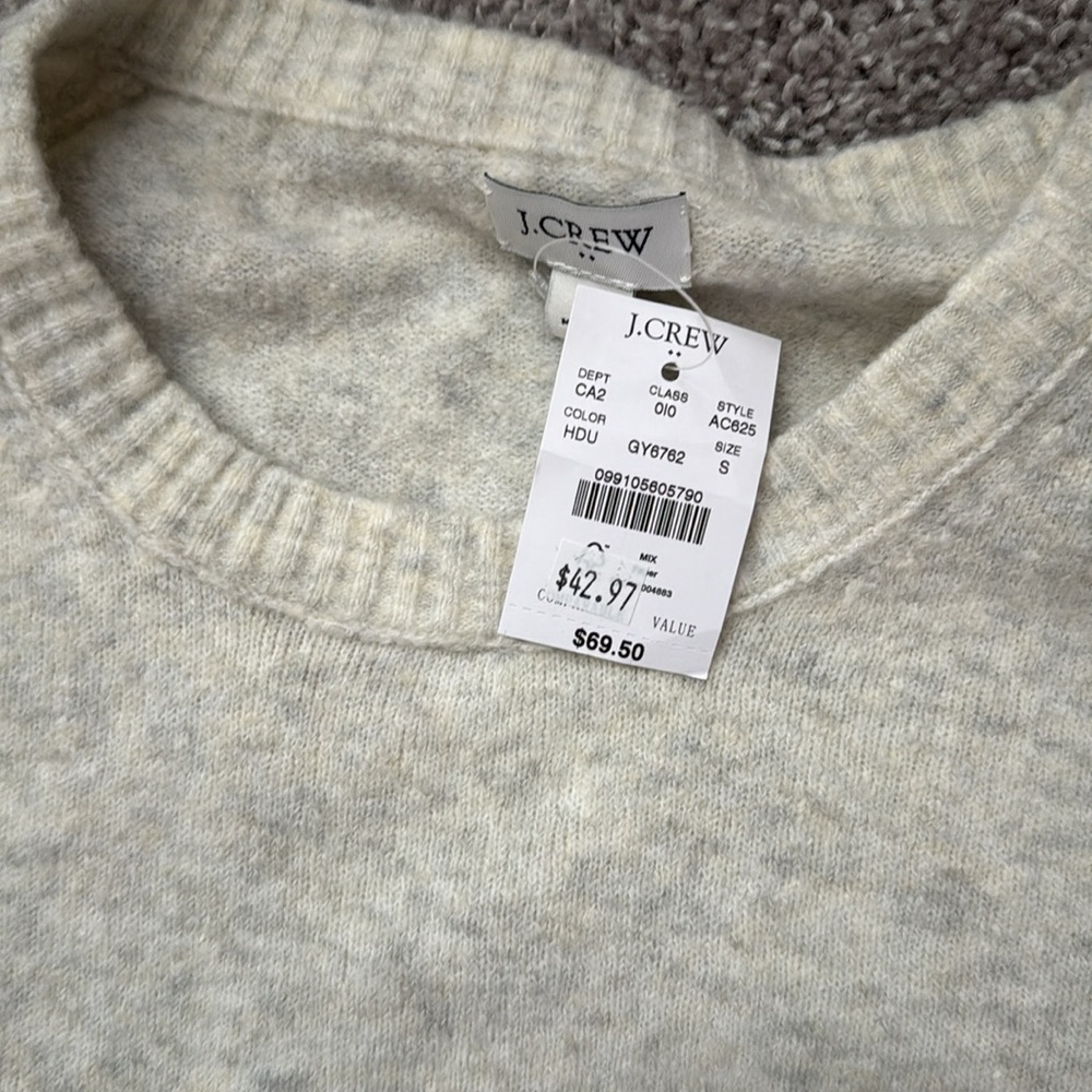 J. CREW - NWT heathered ivory sweater - Picture 2 of 5